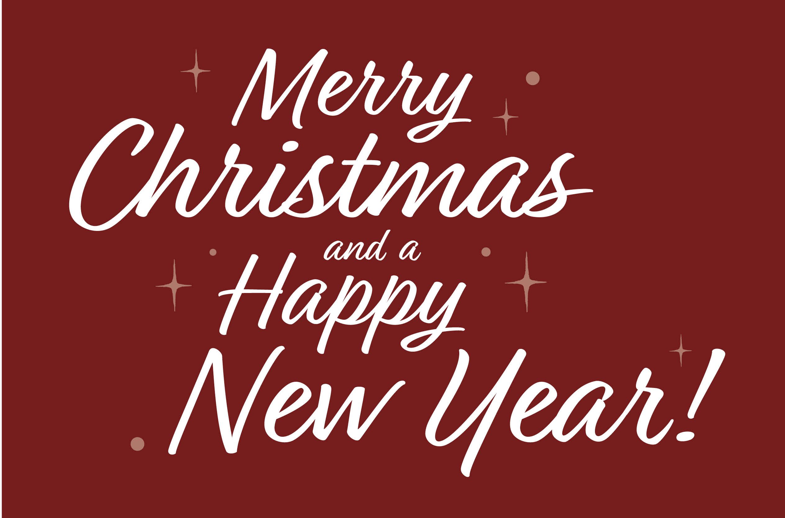 Merry Christmas and Happy New Year!