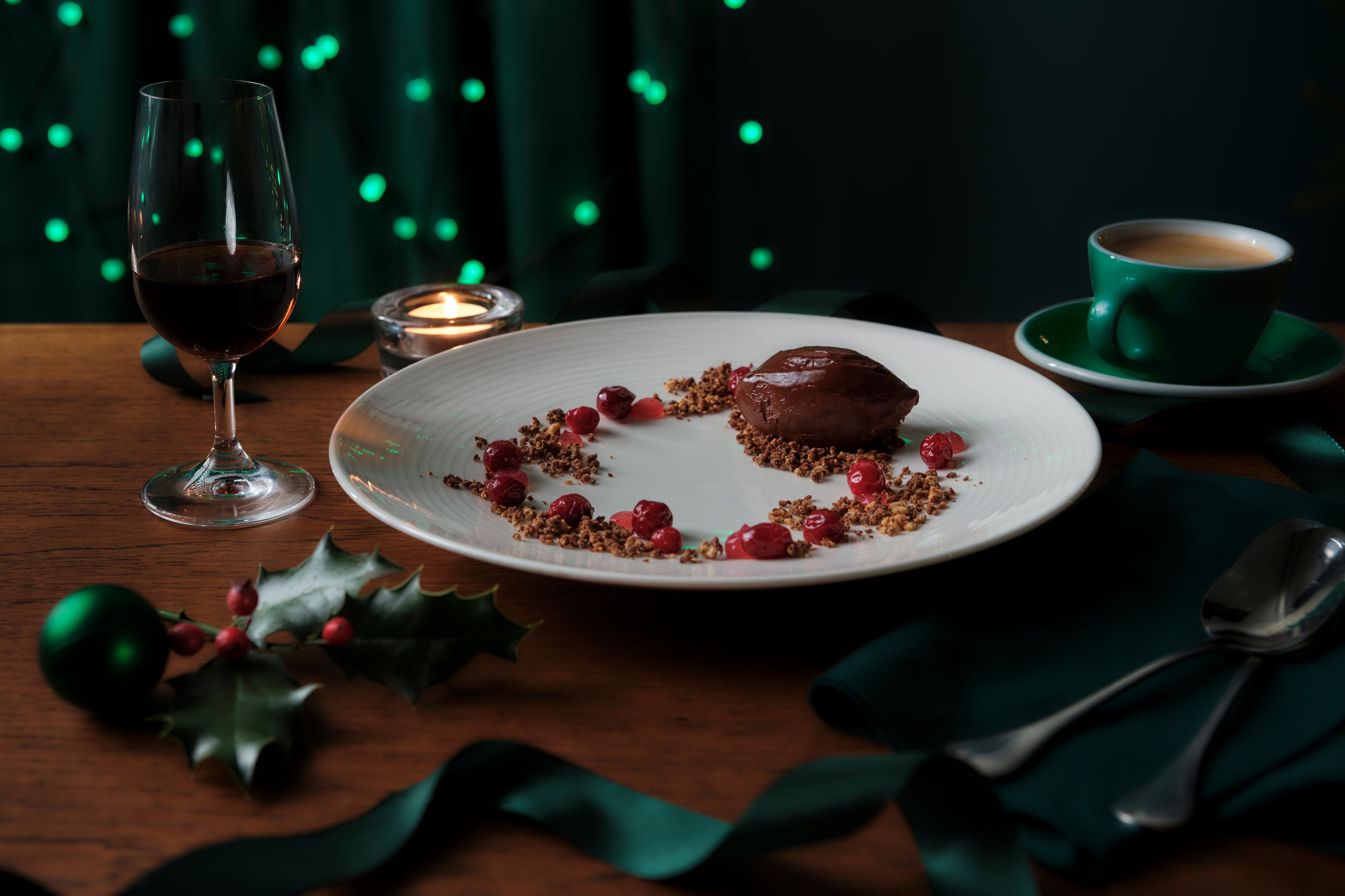 Chocolate pudding dessert